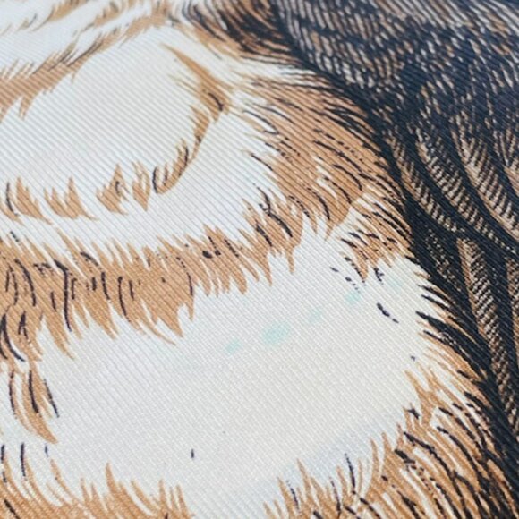 Vintage Woodland Birds Silk Scarf XL 39" Square Japan Perry Ellis - Picture 6 of 10